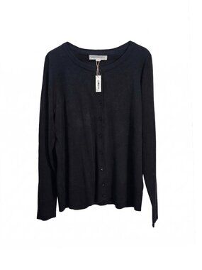 NWT | Willow Essentials Black Button Up Long Sleeve Cardigan Sweater | XL